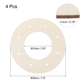 MECCANIXITY 6Pcs Wooden Wreath Frames, Round 3.9" OD/3.9" ID Unfinished Floral Hoop Rings for DIY Christmas Easter Crafts Wedding Holiday Wall Home Decor