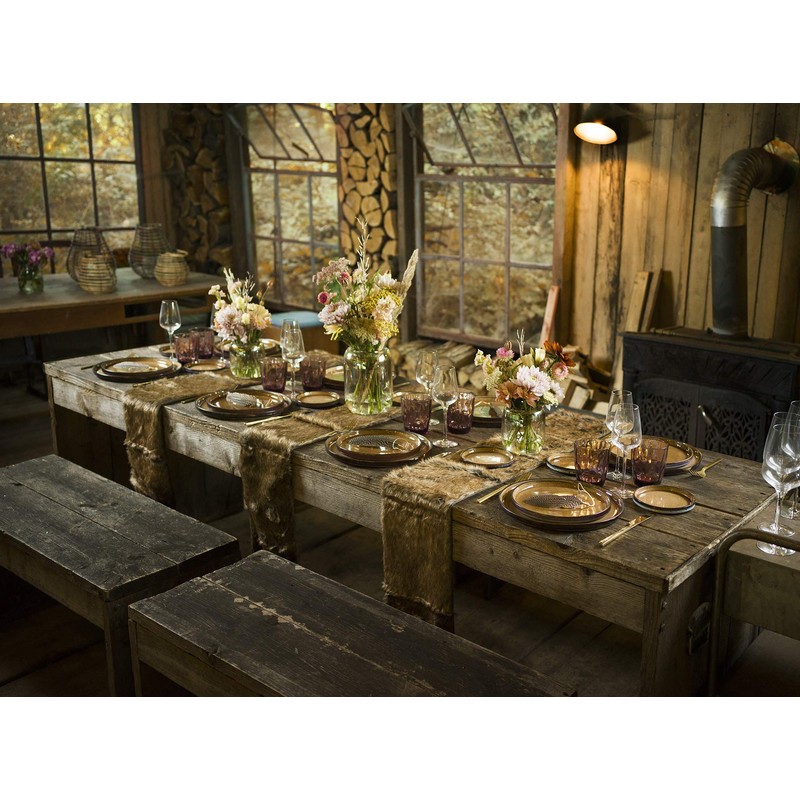 Cosy&Trendy Quintana Amber 5950031 Plate Flat Oval 30.5 x 19