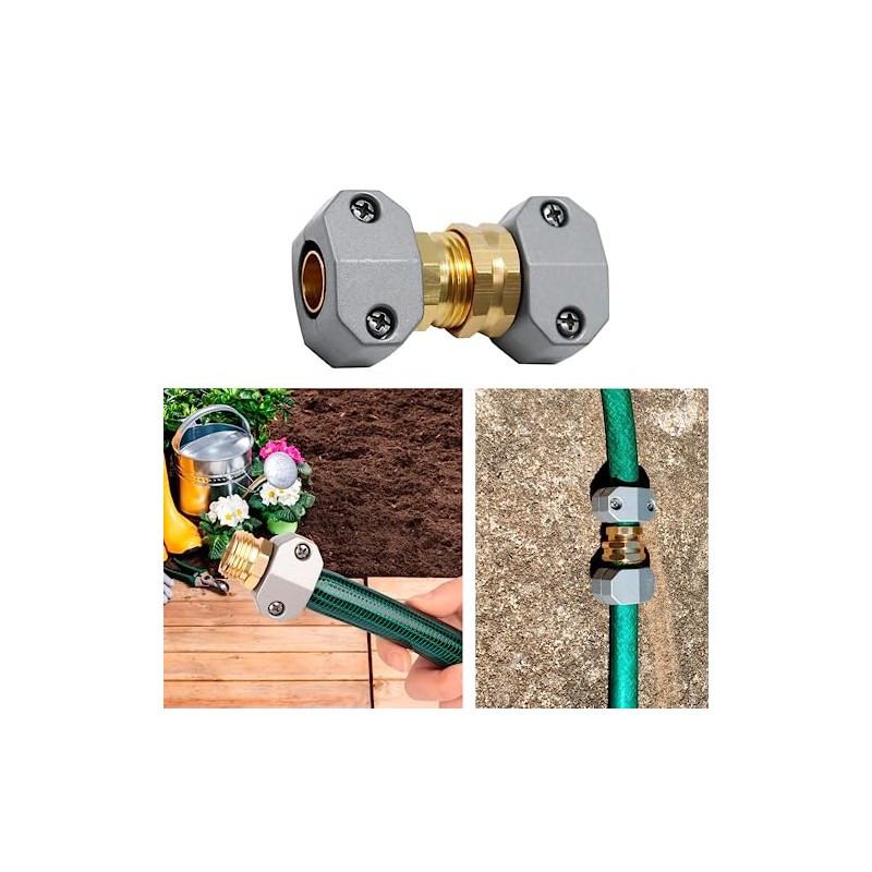 LIULO TOOL Garden Hose Repair Kit - 3 Set Aluminum