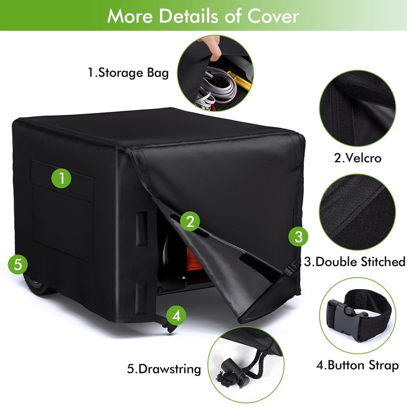 WLEAFJ Generator Cover Heavy Duty Waterproof, Universal Portable Generator Cover