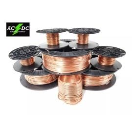 Copper 20 AWG Gauge Bare Copper Wire Buss Wire 100' Length 0.035" Natural