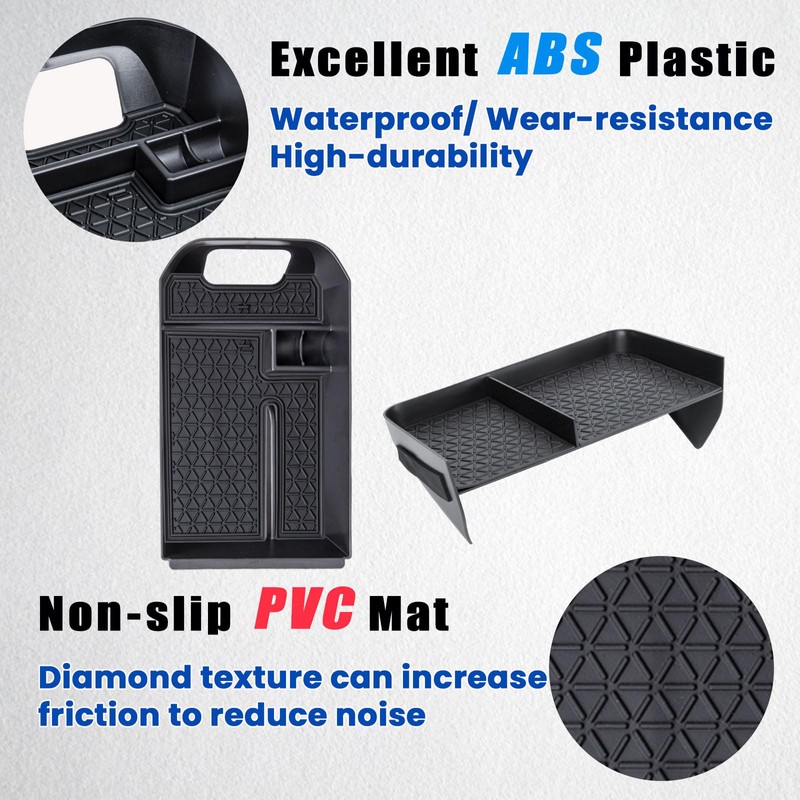 Neepiar 3PCS Center Console Organizer Tray and Armrest Storage Box