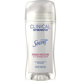Secret Antiperspirant Clinical Strength Deodorant for Women, Invisible Solid, Powder Protection, 2.6 oz