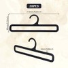 AHANDMAKER 10Pcs Plastic Scarf Hanger, Black Rectangular Towel Holders Space