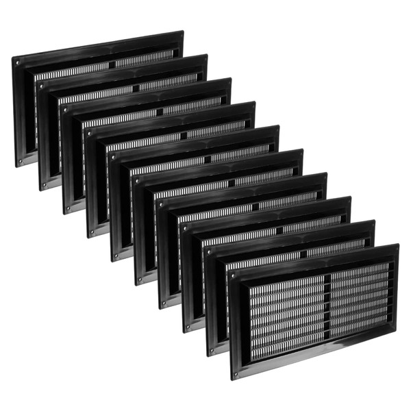 Vent Systems 3" x 10" Inch (Opening Dimensions) Black -