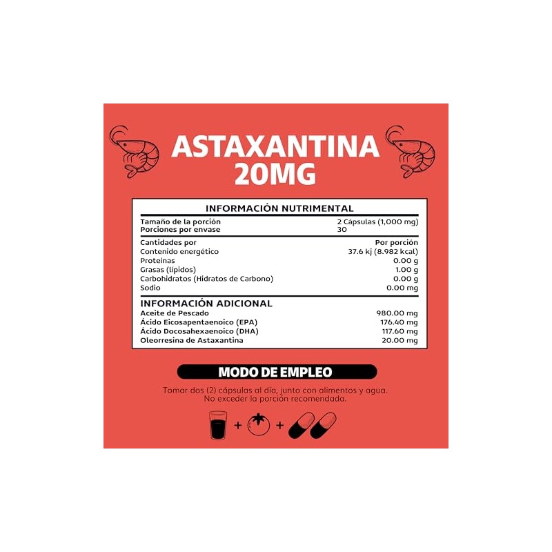 Beyond Vitamins Astaxantina 20mg de Haematococcus pluvialis + Omega 3