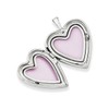 Sterling Silver Cross Heart Shaped Locket Pendant Necklace in