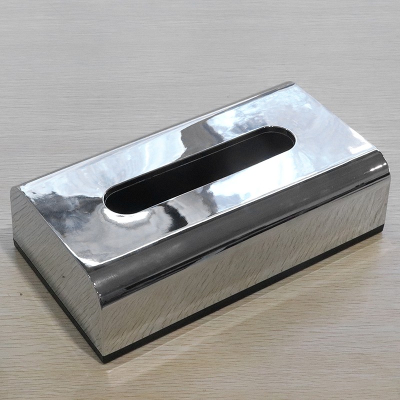 Electroplate Tissue Box Holder Container Storage Organizer Napkin Case for
