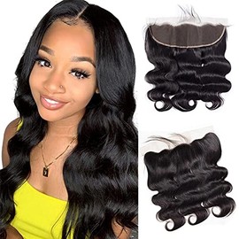 Selina Lace Closure 13x4 Hd Lace Frontal Closure Body Wave Transparent Lace Frontal Closure Brazilian Body Wave Human Hair Frontal Closures Natural Black Colorï¼18Inch,13x4Bodyï¼