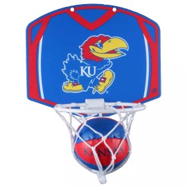 Baden Kansas Jayhawks Mini Basketball And Hoop Set - Alt