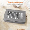 Lifewit - Caja de almacenamiento de cubiertos cubiertos con tapa
