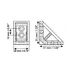 SKIR'CO (Pack of 10) White Shelf Brackets 20x31x31mm 90 Degree