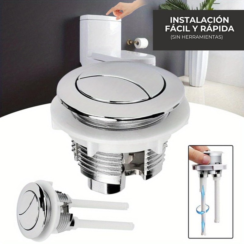 Brush & Style [3 Pieces] Double Flush Push Button for