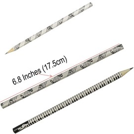 Music Pencils Musical Notes Pencils Piano Wooden Pencils Stripe Pencils,24 Pcs Musical Note Pencils,Music Stationery Piano Notes Standard Pencil,Music Notes Piano HB Wooden Standard Pencils for Kids