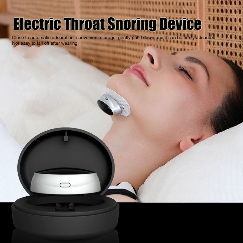 Electric Throat Snoring Device 3 Gears Adjustable TENS Pulse Massage