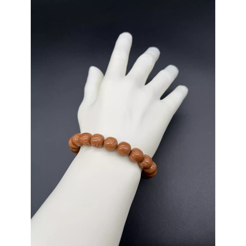 11×10.5mm dragon patterned peach pit bracelet 10mm