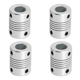 Aopin Flexible Coupling Motor 10mm to 10mm Shaft for 3D Printer, 25mm Length / 1" Coupler Motor Connector Casing Joint, Suitable for Car Model Shaft, CNC Machine, Motor Guide, DIY Encoder, 4pcs