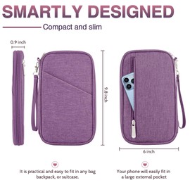 Passport Holder Family, Women RFID Blocking Passport Wallet, Travel Document Organizer for Wallets, Waterproof Passport Holders Bag for Men Traveling, Credit Cards Case