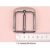 McFanBe 38-40mm (1.5 inch) Belt Buckle Single Prong Square Replacement