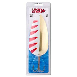 Lucky Strike Bait Works Half Wave Spoon Fishing Lure for Lake Trout, Panfish, and Pike, Designed in Canada (Size 5.5, Gold)
