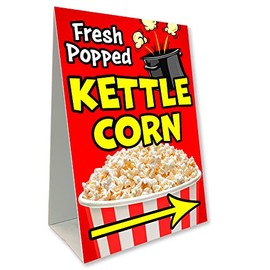 Kettle Corn Economy A-Frame Sign 24" Wide by 36" Tall (Made in The USA) 841098115401
