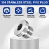 PATIKIL M20 x 1.5 Stainless Steel Pipe Plug Metric Male