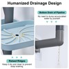 Soap holder four Layer Wall Mounted NO-Drilling Rotatable Self-draining Removable