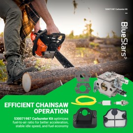 BlueStars 136 141 142 Carburetor - Compatible with Husqvarna 36 41 137 137E 141LE 142E Chainsaw Husqvarna 530071987 545013503 545057701 Poulan Pro 295 PP4620AVX WT-239 W-29 WT-834 WT-289 WT-285