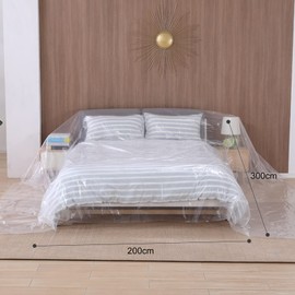 TUAKIMCE 2 Pack Furniture Cover Plastic Sofa Cover Couch Cover Waterproof Sofa Cover Protection Cover Sofa Plastic for Sofa Moving Sofa Protector Bags for Sofas, Bed,Couch,Ground, 118" x 78"