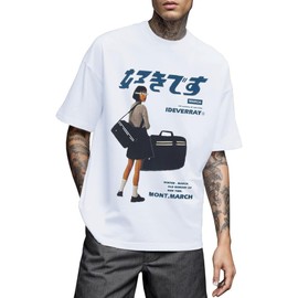 Mens Oversized Graphic Tees Y2K Vintage T-Shirts for Men Women Casual Streetwear Unisex Tee Top