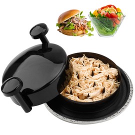 Chicken Shredder Tool Twist Meat Shredder Tool Twist Meat Masher Chicken Shredder Machine with Handles Plastic Pro Meat Shredded Chicken Grinder Claws Pork Beef Kitchen Food Bowl Black Pork Grinder