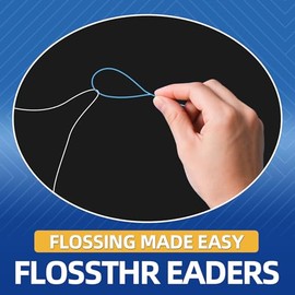 Floss Threaders | 420 Count Dental Floss Threaders for Braces,Bridges,and Implants with Portable Travel Case (6 Pack)