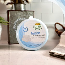 Citrus Magic Odor Absorbing Solid Air Freshener, Pure Linen, 8-Ounce, Pack of 3