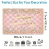 Pink Gold Happy Birthday Backdrop Diamond Sparkle Women Sweet Birthday