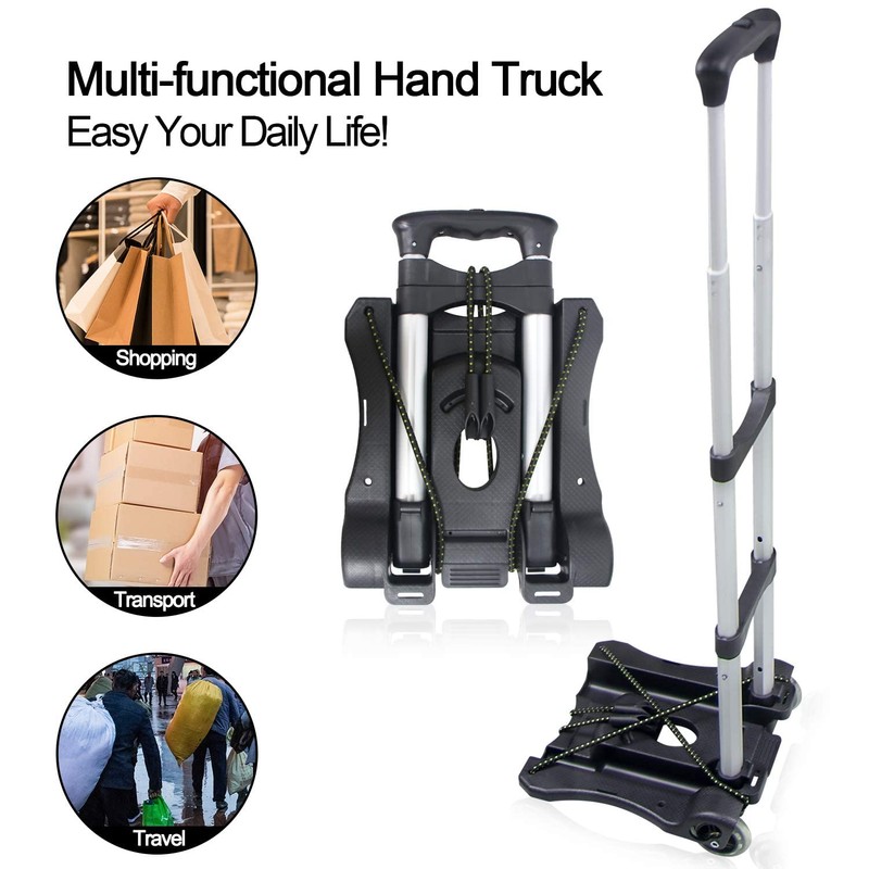 Sutekus Folding Hand Truck and Dolly 110-lbs Lightweight Portable Luggage