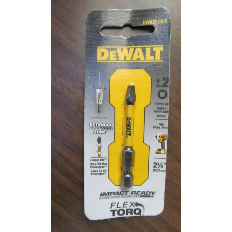 Dewalt #2 Square head IImpact Ready Bit 2.25" Long. #