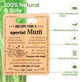 Luvart Gift for Mum, Special Mum Chopping Board, Mothers Day Gifts for Mom, Birthday Christmas Gifts for Mother, Mummy Gift from Daughter Son, Unique Present Gifts Ideas for Mum