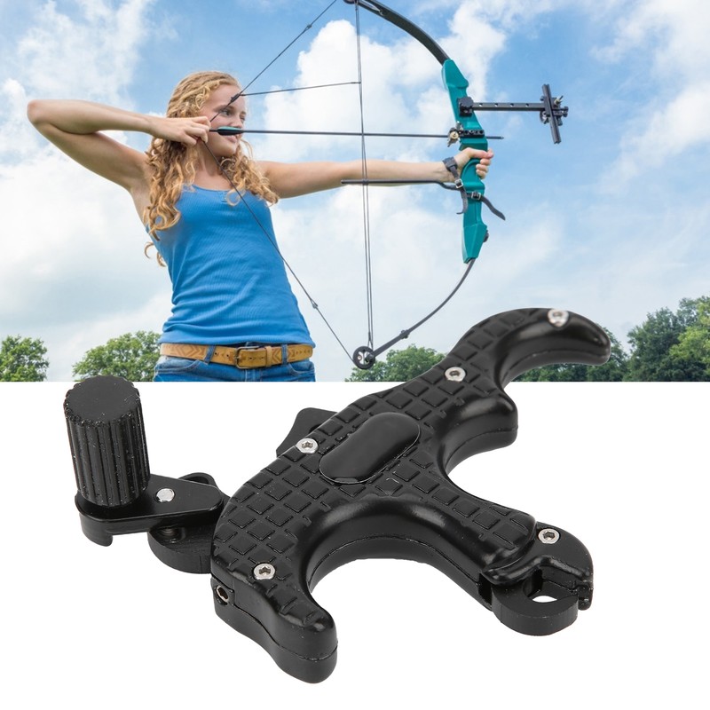 Aluminum Alloy Archery Bow Release Aid 3 Finger Thumb Caliper