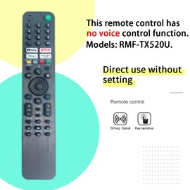 RMF-TX520U MG3-TX520U Replacement Remote Control for Sony Bravia TV KD55X79J KD55X80CJ KD55X80J KD65X79J KD65X80CJ KD-43X80J KD-43X85J KD-50X80J XR-50X90J XR-50X94J XR-55A80J XR-55A84J