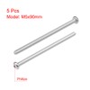 sourcing map M5x90mm Machine Screws Phillips Cross Pan Head Screw