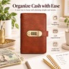 Combination Lock Cash Organizer for Budgeting – 100-Page Capacity with
