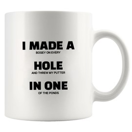 I Made A Hole In One Golf Gifts Funny Golf Player Gifts For Dad Mom Grandpa Grandma From Son Daughter Husband Wife Novelty Drinkware Ceramic Mug