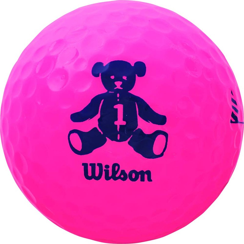 Wilson BEAR4 Golf Balls, Dozen Pink