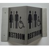 Corridor Restroom accessible sign-Restroom accessible Hallway sign (Aluminium,5x6 SILVER)-le couloir