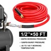 WYNNsky 1/2'' Air Hose 50FT with 1/2’’ NPT Threads, Hybrid