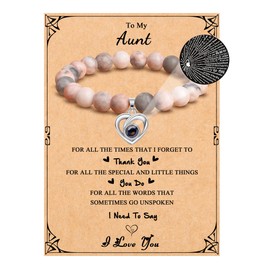 Gift for Aunt Birthday From Niece Nephew Unique Bracelet To My Aunt 100 Languages I Love You Gifts Anniversary Christmas