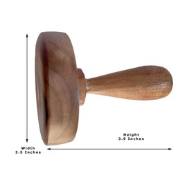 Shradha Trading Big Wooden Potato Masher,Wooden Roti Chapati Presser,roti bhakri or khakara on tava Presser, Crusher