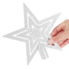 com-four® Weihnachtsbaumspitze Glitzer-Stern - Stern-Spitze für Weihnachtsbaum - Christbaumspitze für