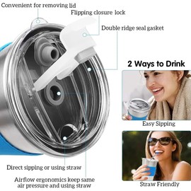 Vasos para niños a prueba de derrames con popotes y tapas, vaso de acero inoxidable de 12 onzas, paquete de 6 vasos de agua irrompibles, taza de metal reutilizable sin BPA para niños pequeños, interiores, exteriores