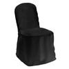 Lann's Linens 10 pcs Black Polyester Banquet Chair Covers for